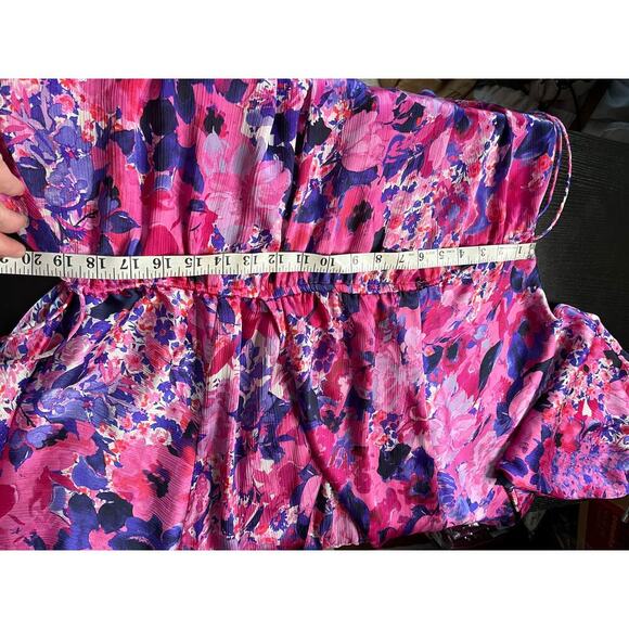 Zara Floral Satin Mini Dress - Picture 5 of 8